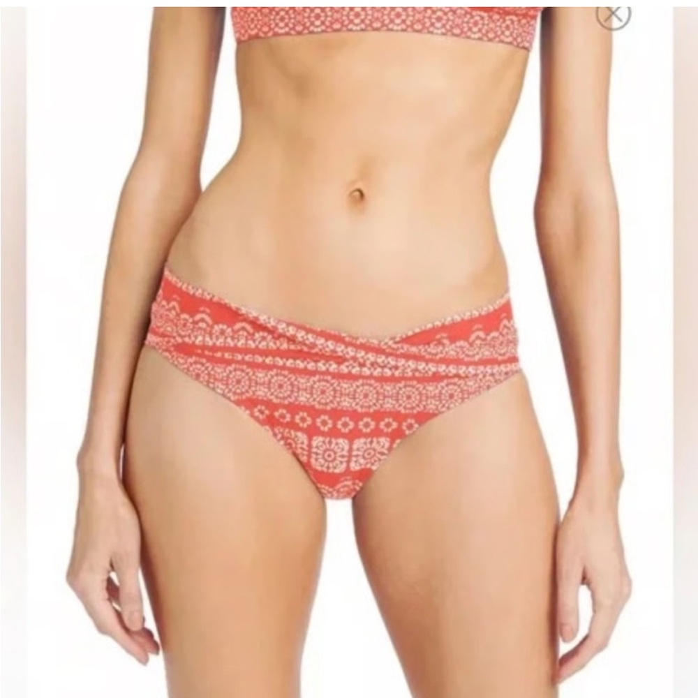 Robin Piccone Isla Twist Bikini Bottoms in Terracotta SZ XS NWOT